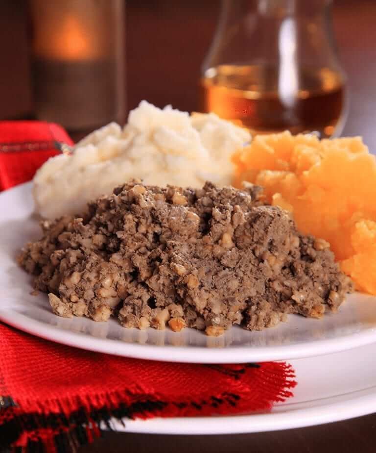 what to eat with vegetarian haggis